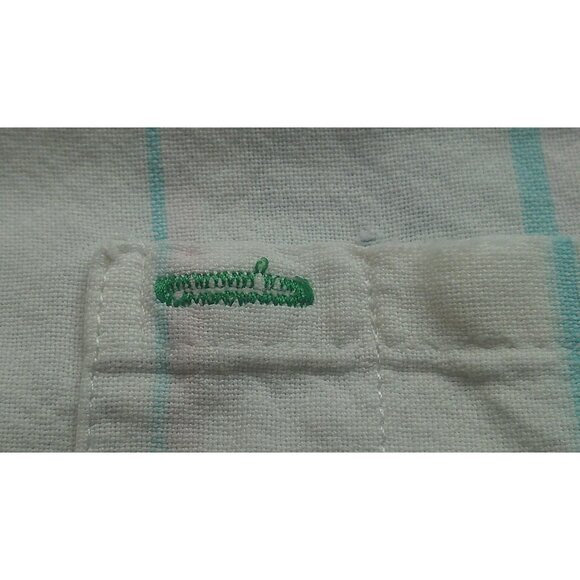 Steeplechase Shirt Men's L Blue White Striped Button-Down Causal *Read Preppy - Picture 11 of 14